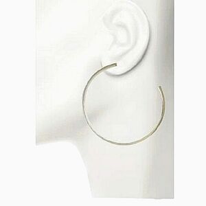 Sole Society Elegant Silver Hoop Earrings